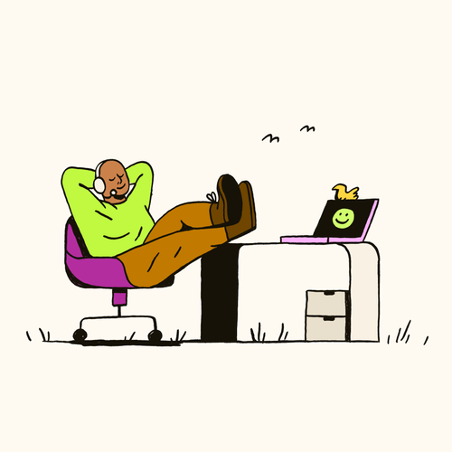 Illustration_Spot_CX_RelaxedAgent Zendesk Optimisation Service